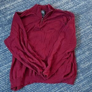 Jos. A. Bank Men's 1/4 Zip Sweater - Burgundy